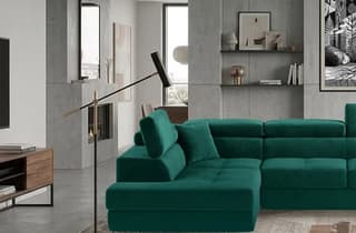Orrino Long Corner Sofa Bed with Storage M37 – close-up detail