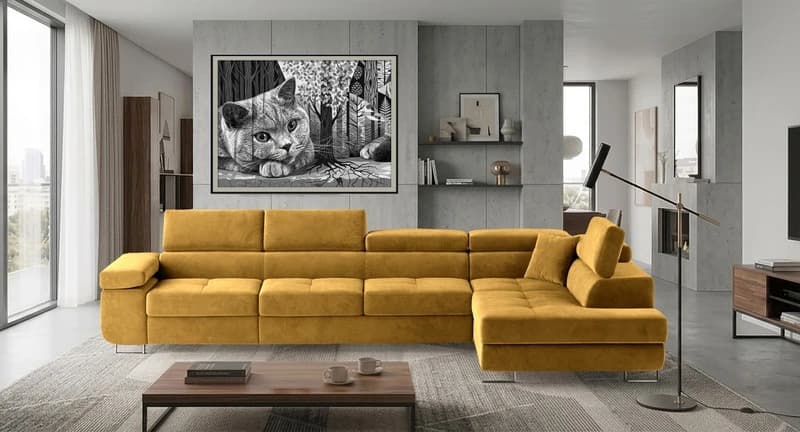 Orrino Long Corner Sofa Bed with Storage O68 – photo 2