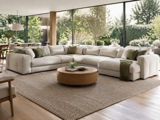 Oakhampton Chaise Corner Sofa in As shown – shown in a room setting