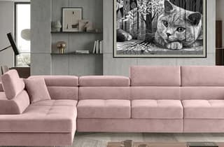 Orrino Long Corner Sofa Bed with Storage SR61 – close-up detail