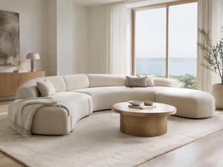 Yewdale Curved Corner Sofa in As shown – shown in a room setting