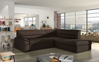 Zanetta Convertible Couch with Storage S66 Eco Leather – right-hand corner layout