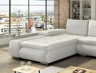 Jessamine Corner Sofa Bed with Storage Eco Leather S17 – close-up detail