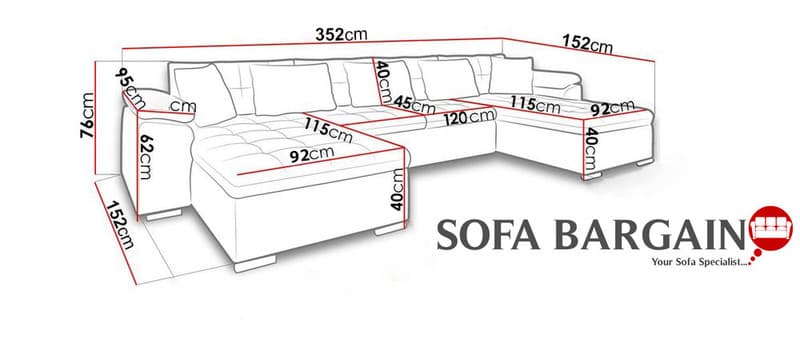 U Shape Parkstone corner sofa bed with storage – photo 3