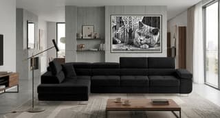 Orrino Long Corner Sofa Bed with Storage MV99