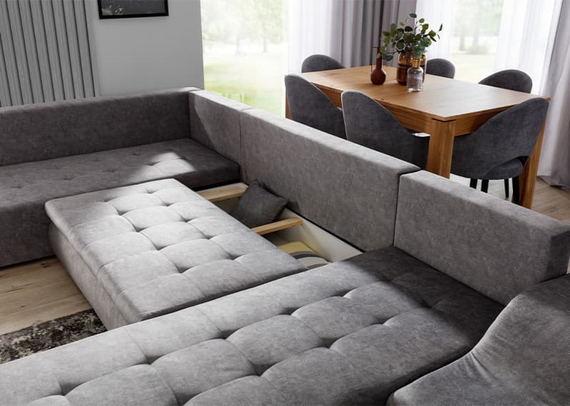 Zephyra U Shaped Sofa Bed with Storage i96 – photo 3