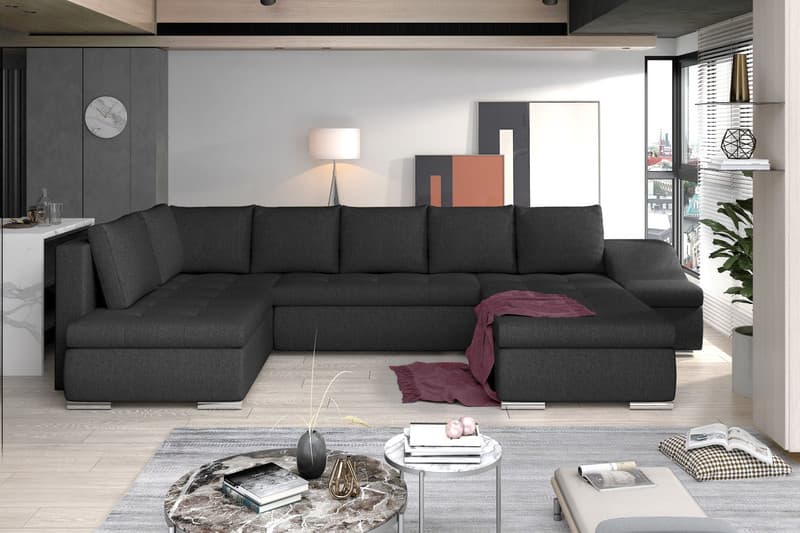 Zephyra U Shaped Sofa Bed with Storage i96