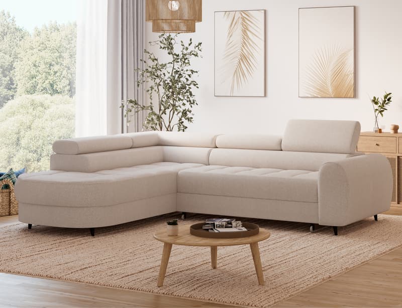 Jorvik Corner Sofa Bed with Storage TN18