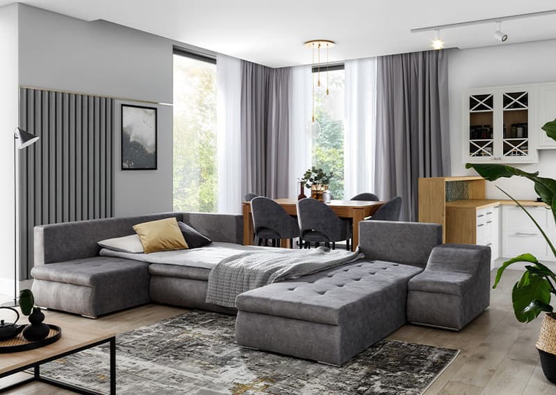 Zephyra U Shaped Sofa Bed with Storage i96 – photo 4