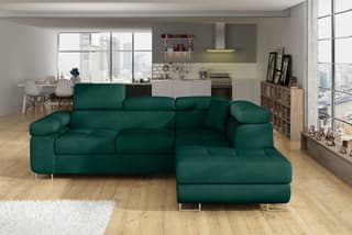 Orrino Mini Corner Sofa Bed with Storage M37 – right-hand corner layout