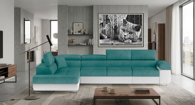 Orrino Long Corner Sofa Bed with Storage O83/S17