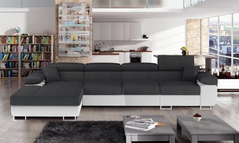 Hollingwood Long Corner Sofa Bed with Storage S05/S17