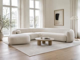 Lambourne Curved Corner Sofa in As shown – shown in a room setting