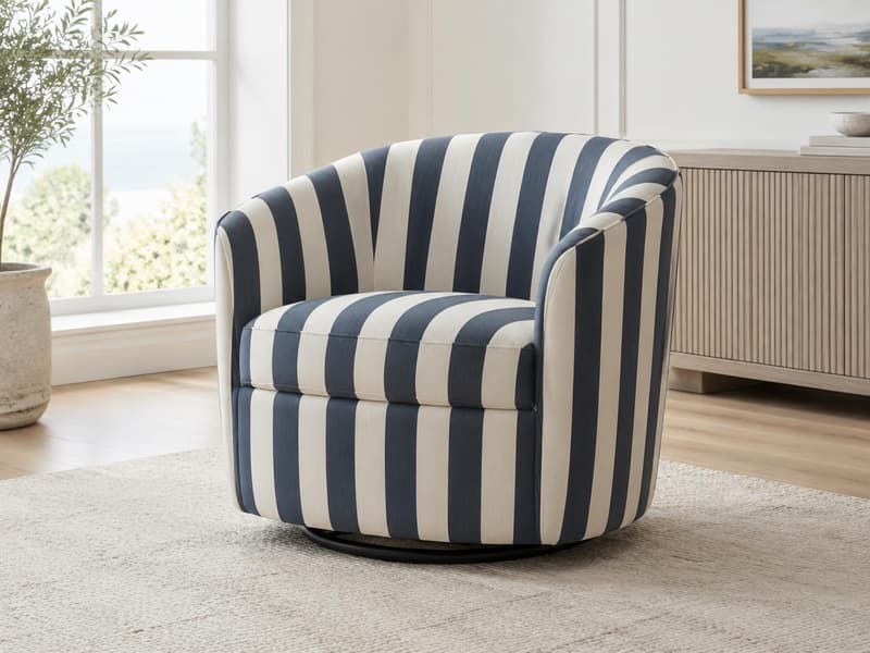 Ashbourne Stripe Swivel Chair