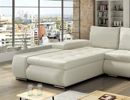 Jessamine Corner Sofa Bed with Storage Eco Leather S33 – photo 3