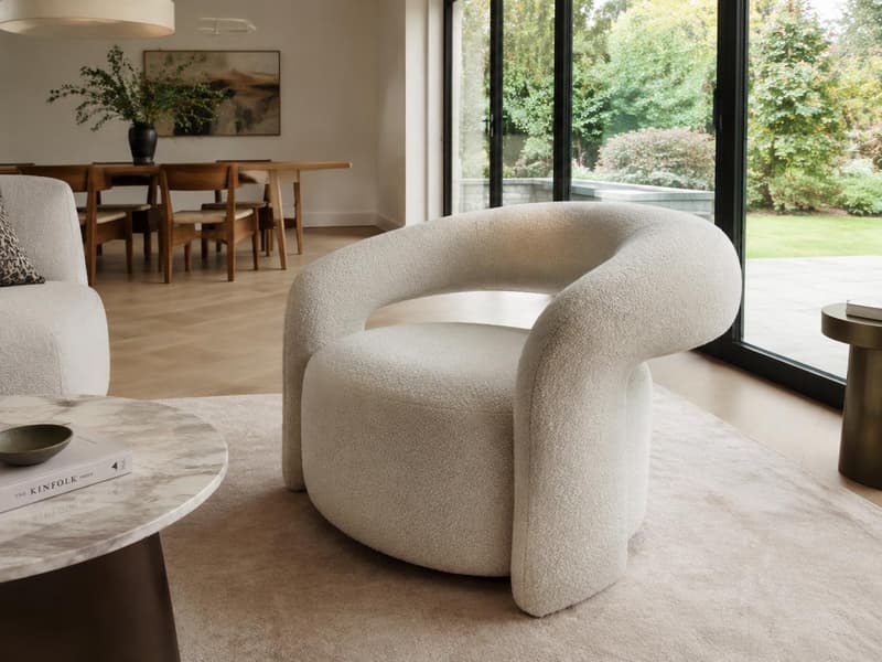 Wrenbury Bouclé Sculpture Chair