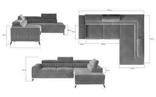Fairhaven corner sofa bed with storage M04 – image 4