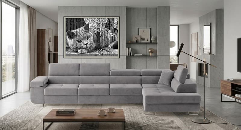 Orrino Long Corner Sofa Bed with Storage M84 – photo 2