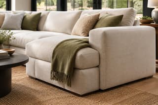 Ostley Chaise Corner Sofa in As shown – close-up detail