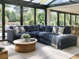 Kelsdon Curved Sofa in As shown – shown in a room setting