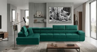 Orrino Long Corner Sofa Bed with Storage M37