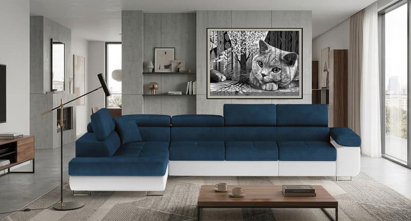 Orrino Long Corner Sofa Bed with Storage K09/S17