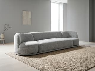 Brindley Curved Sofa in As shown – front view