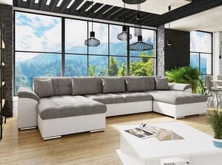 U Shape Parkstone corner sofa bed with storage