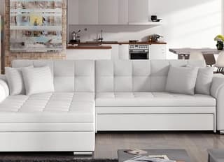 Rosslyn Corner Sofa Bed S17 Eco Leather – close-up detail