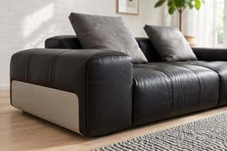 Deverill Curved Corner Sofa in As shown – close-up detail