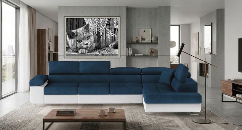 Orrino Long Corner Sofa Bed with Storage K09/S17 – photo 2