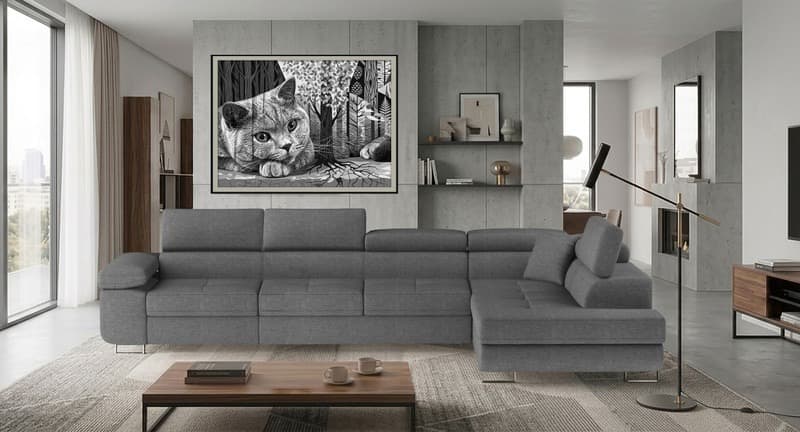 Orrino Long Corner Sofa Bed with Storage S21 – photo 2
