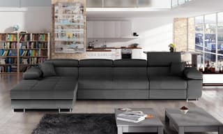 Hollingwood Long Corner Sofa Bed with Storage i96