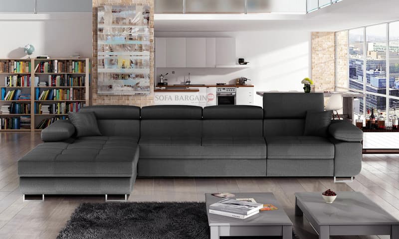 Hollingwood Long Corner Sofa Bed with Storage i96