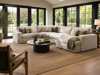 Ostley Chaise Corner Sofa in As shown – shown in a room setting