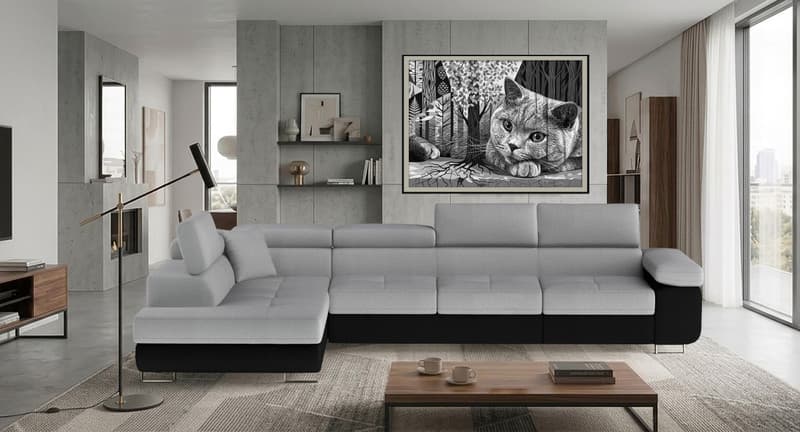 Orrino Long Corner Sofa Bed with Storage M84/S11