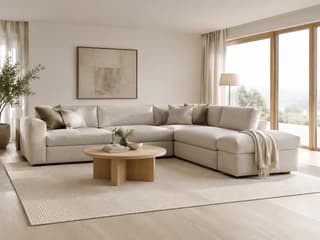 Vanbrough Curved Sofa in As shown – shown in a room setting