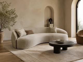 Wolverton Curved Sofa in As shown – shown in a room setting