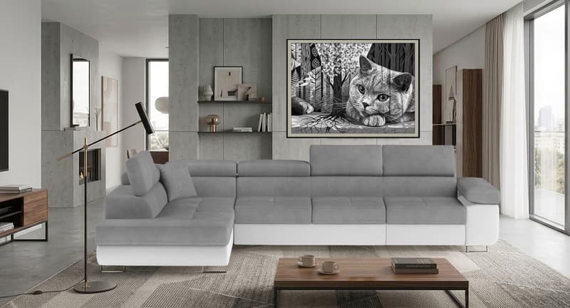 Orrino Long Corner Sofa Bed with Storage M84/S17