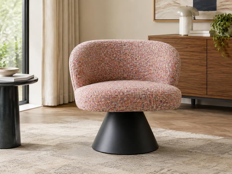 Dallington Bouclé Swivel Chair