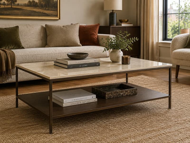 Marden Stone Shelf Coffee Table