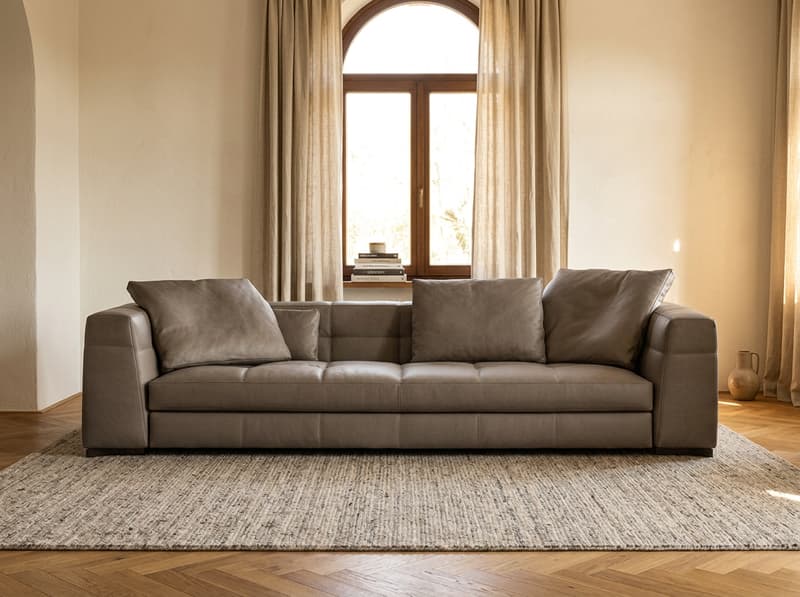 Ashcombe Leather-Look Sofa