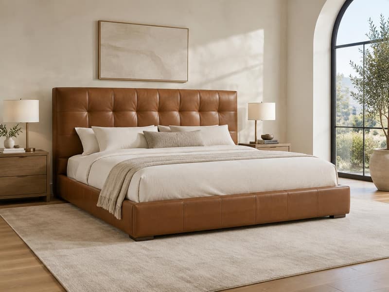 Iverley Leather Bed