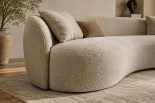Wolverton Curved Sofa in As shown – close-up detail