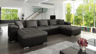 U Shape Goldcrest corner sofa bed with storage