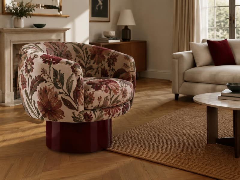 Orley Print Drum Chair