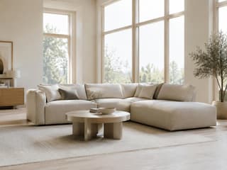 Uppingham Curved Sofa in As shown – shown in a room setting