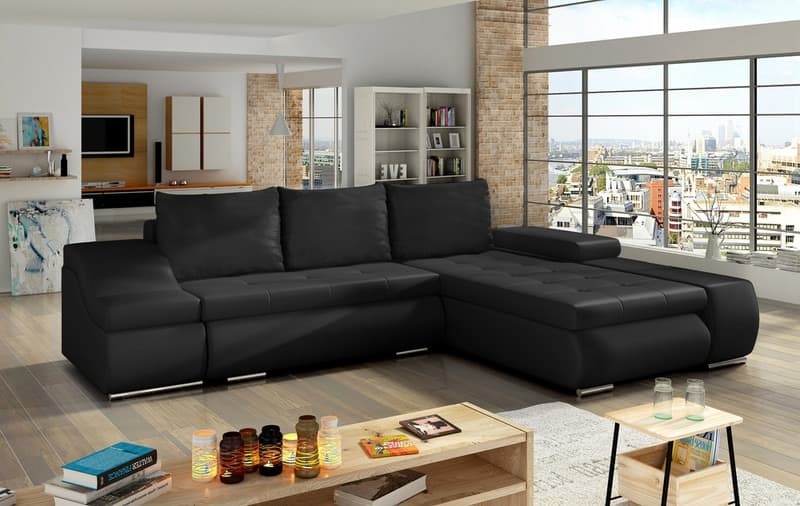 Jessamine Corner Sofa Bed with Storage Eco Leather S11 – photo 2