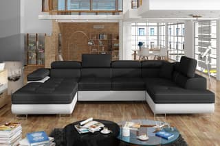 Vandermere U shape corner sofa bed with storage – right-hand corner layout