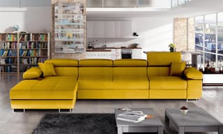 Hollingwood Long Corner Sofa Bed with Storage O68